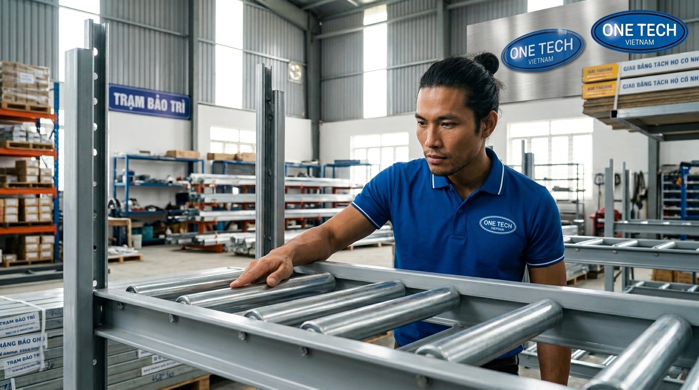 Bảo trì kệ con lăn và hệ flowrack Bảo trì kệ con lăn tại kho hàng Hà Tĩnh