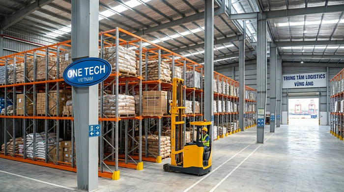 Kệ drive in trong kho logistics khu vực Vũng Áng Hà Tĩnh