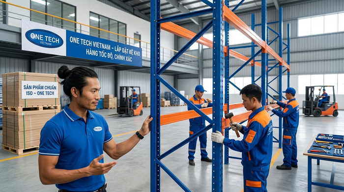 Lắp đặt kệ pallet nhanh và an toàn tại Hà Tĩnh Lắp đặt kệ pallet nhanh tại kho hàng Hà Tĩnh