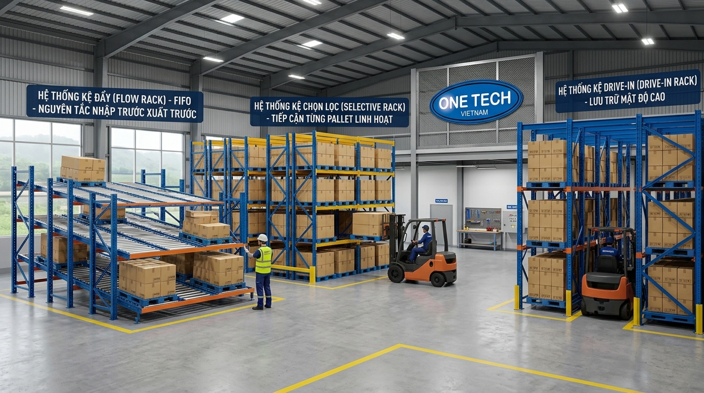 So sánh kệ flowrack và các loại kệ kho So sánh kệ flowrack với kệ kho truyền thống trong kho Hà Tĩnh