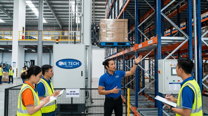 Bàn giao và đào tạo vận hành Stacker-Crane Hà Tĩnh cho nhân sự kho