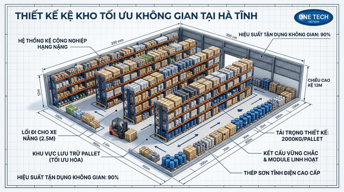 Thiết kế kệ kho tối ưu không gian tại Hà Tĩnh Bản vẽ thiết kế kệ kho thông minh tối ưu không gian tại Hà Tĩnh