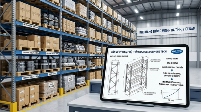 Báo giá Kệ Double Deep Hà Tĩnh theo bản vẽ Báo giá Kệ Double Deep Hà Tĩnh theo bản vẽ kỹ thuật và tải trọng pallet