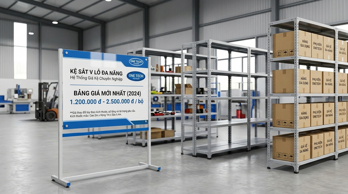 Bảng báo giá kệ sắt v lỗ tại nhà máy OneTech