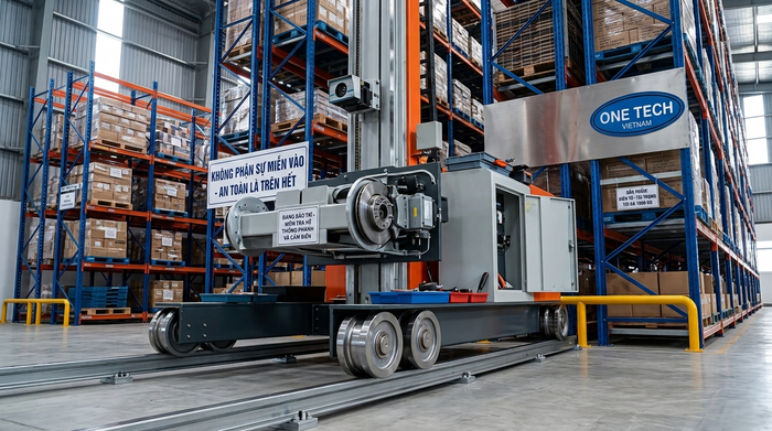 Checklist bảo trì Stacker-Crane Hà Tĩnh gồm ray bánh xe cảm biến và phanh
