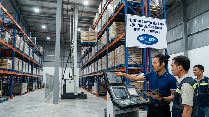Đào tạo quy trình vận hành Stacker-Crane Hà Tĩnh tại kho của khách hàng