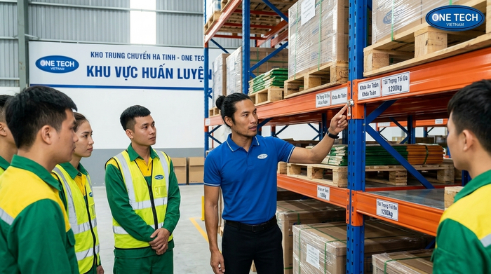 Đào tạo quy trình vận hành kệ kho trung chuyển Hà Tĩnh sau bàn giao