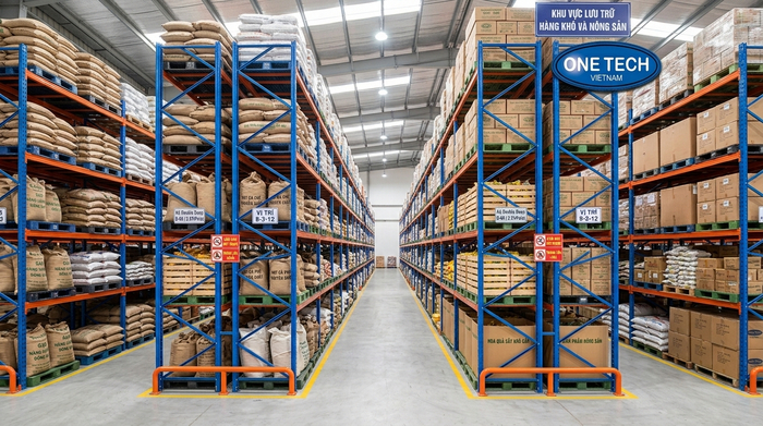 Kệ Double Deep Hà Tĩnh cho kho hàng khô nông sản Kệ Double Deep Hà Tĩnh dùng cho kho hàng khô và nông sản đóng pallet