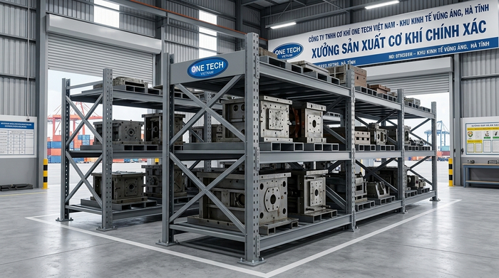 Giải pháp kệ khuôn cho khu vực công nghiệp Hà Tĩnh Kệ Khuôn Hà Tĩnh cho kho hàng gần khu vực Vũng Áng và tuyến logistics