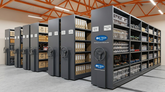 Kệ mobile rack tự động cho kho pallet Kệ mobile rack tự động cho kho pallet tải trọng lớn tại khu công nghiệp