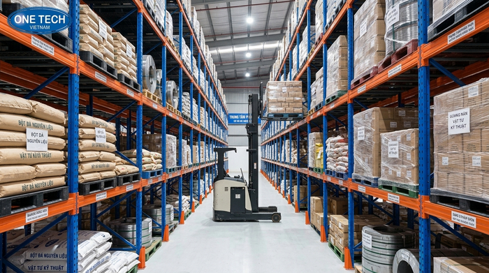 Kệ pallet hai sâu cho kho công nghiệp Hà Tĩnh Kệ pallet hai sâu trong kho công nghiệp tại Hà Tĩnh
