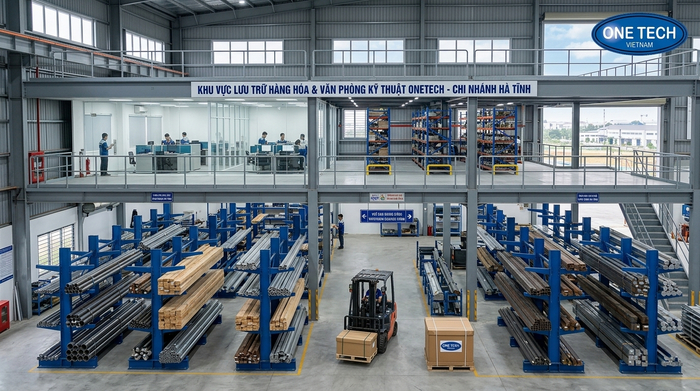 Kệ sàn mezzanine cho kho thông minh Hà Tĩnh Kệ sàn mezzanine tạo thêm mặt bằng lưu trữ trong kho Hà Tĩnh