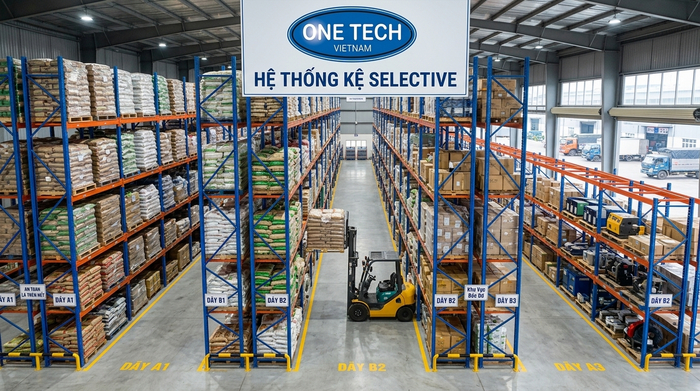 Kệ Selective tải trọng nặng cho kho bãi tại Hà Tĩnh