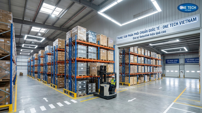 Kệ Selective trong thiết kế kệ kho thông minh Hà Tĩnh Kệ Selective cho kho pallet tại Hà Tĩnh