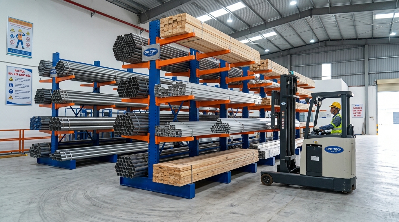 Kệ tay đỡ Hà Tĩnh cho kho vật liệu dài Kệ tay đỡ Hà Tĩnh cho kho chứa vật liệu dài