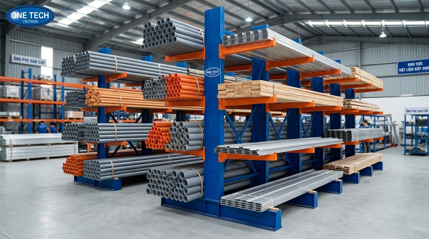 Kệ tay đỡ kho vật liệu xây dựng Hà Tĩnh Kệ tay đỡ cho kho vật liệu xây dựng Hà Tĩnh