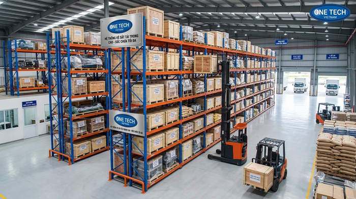 Kho trung chuyển Hà Tĩnh với hệ thống kệ selective chịu tải cao