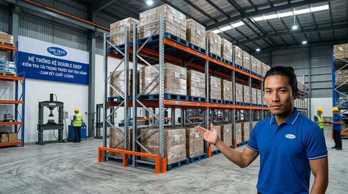 Kiểm tra tải trọng kệ Double Deep Hà Tĩnh Kiểm tra tải trọng kệ Double Deep Hà Tĩnh trước khi đưa vào vận hành