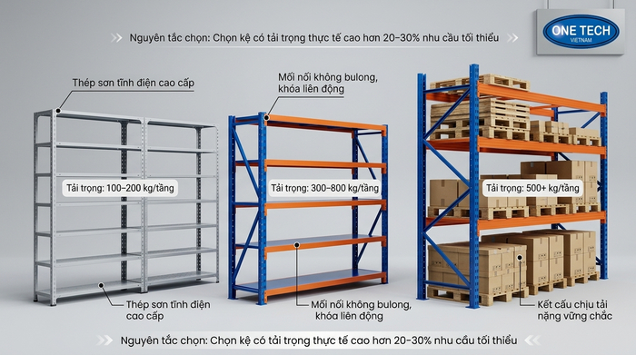 Hướng dẫn lựa chọn kệ sắt phù hợp theo tải trọng hàng hóa