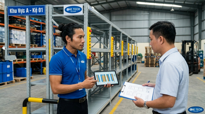 Bàn giao kệ kho thông minh Hà Tĩnh sau lắp đặt Nghiệm thu và bàn giao hệ thống kệ kho thông minh tại Hà Tĩnh