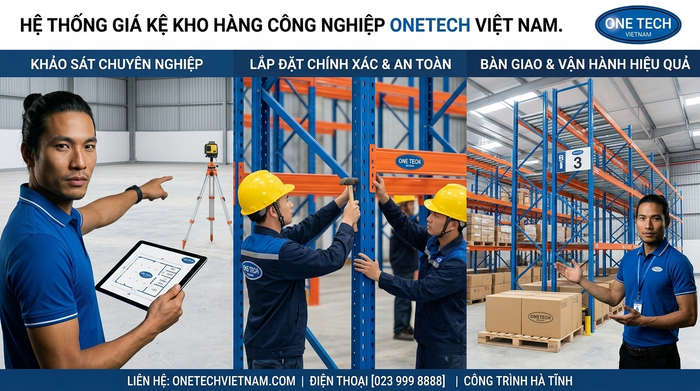 Quy trình lắp đặt kệ kho trung chuyển Hà Tĩnh từ khảo sát đến bàn giao