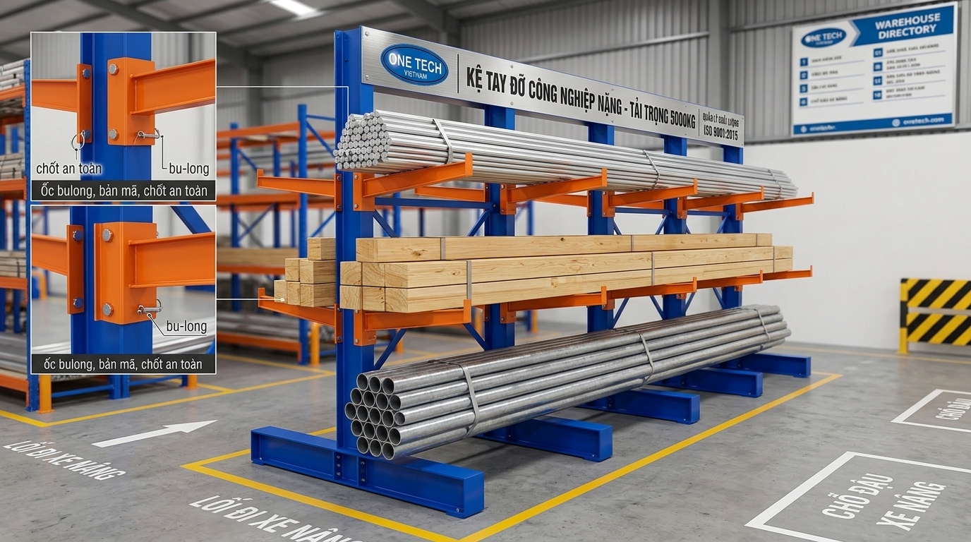 Tay đỡ kệ cantilever chịu tải Tay đỡ kệ cantilever chịu tải cho hàng dài