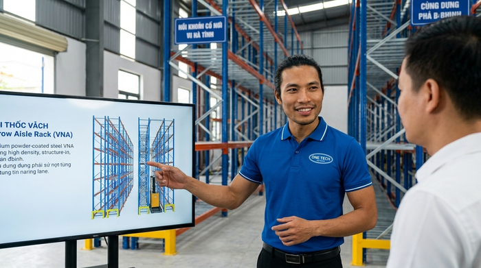 Tư vấn kệ narrow aisle Hà Tĩnh Tư vấn Kệ Narrow Aisle Hà Tĩnh bởi Kệ kho hàng Hà Tĩnh OneTech Group