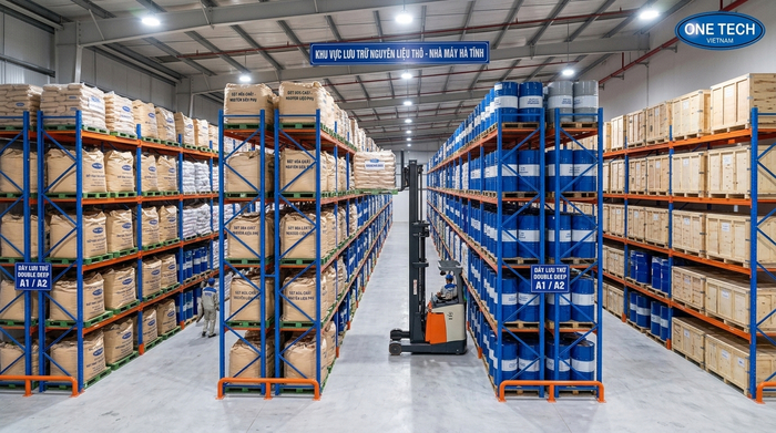 Ứng dụng kệ Double Deep Hà Tĩnh trong kho nguyên liệu Ứng dụng kệ Double Deep Hà Tĩnh cho kho nguyên liệu sản xuất