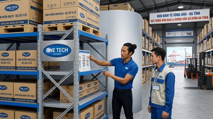 Kệ sắt v lỗ ứng dụng tại khu kinh tế Vũng Áng