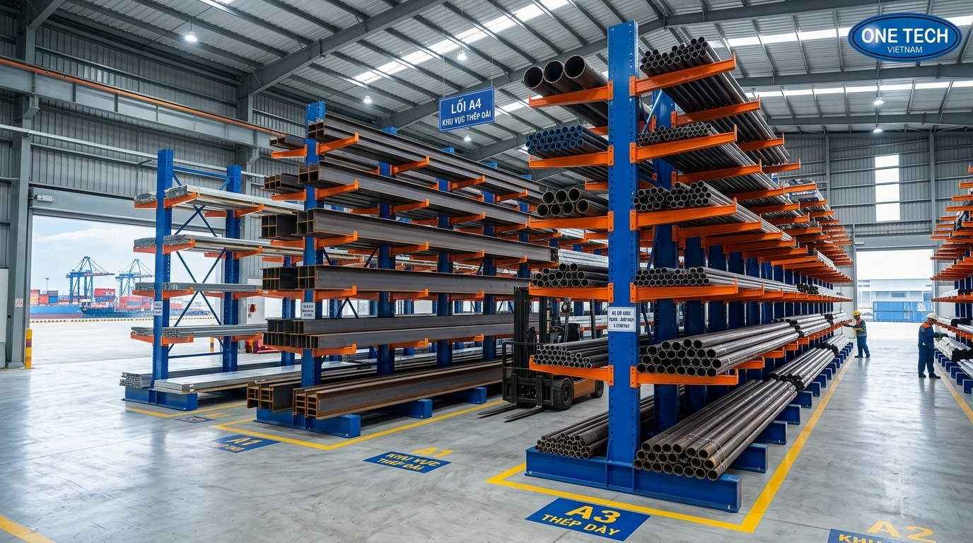 Ứng dụng kệ tay đỡ trong kho kim khí Hà Tĩnh Ứng dụng kệ tay đỡ Hà Tĩnh trong kho kim khí