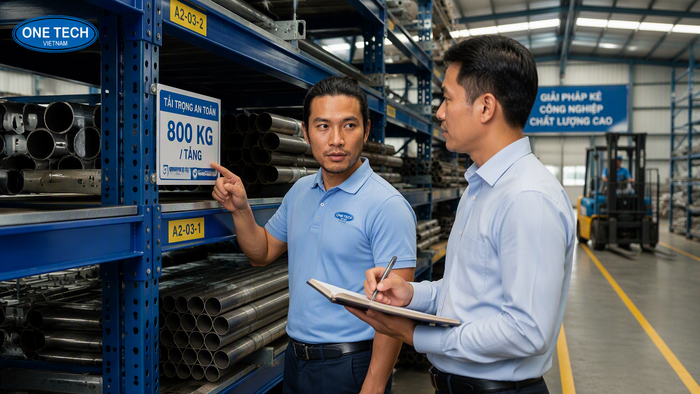 Bàn giao và hướng dẫn sử dụng kệ để ống thép Bàn giao kệ để ống thép sau khi lắp đặt tại kho hàng