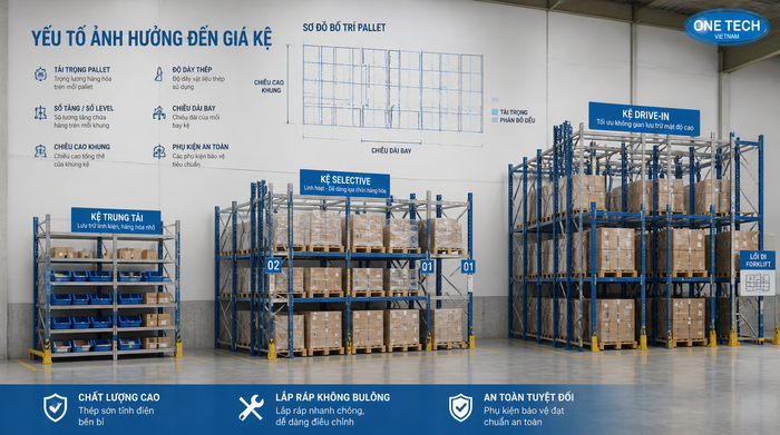 Báo giá kệ kho logistics Hà Tĩnh theo bản vẽ layout và tải trọng pallet