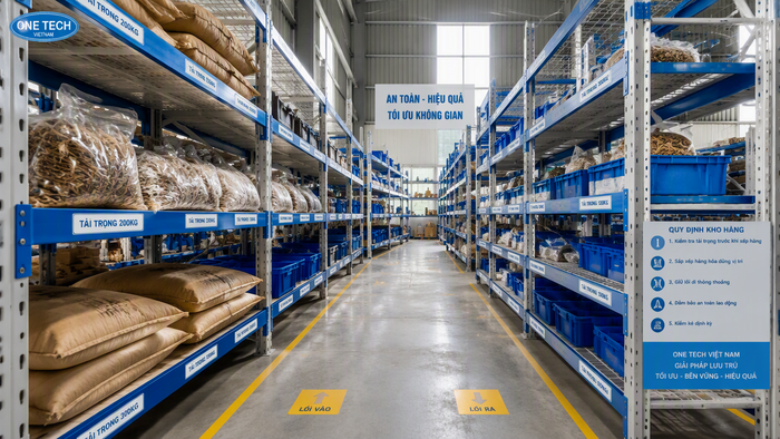 Thiết kế kệ kho hàng theo mặt bằng thực tế tại Hà Tĩnh