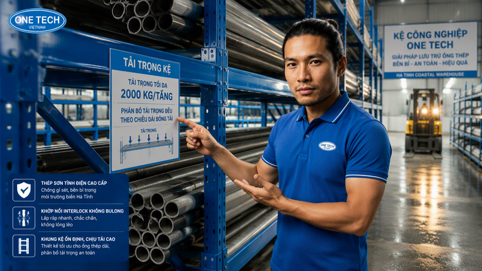 Tính tải trọng kệ để ống thép an toàn Tính tải trọng kệ để ống thép theo chiều dài bó hàng