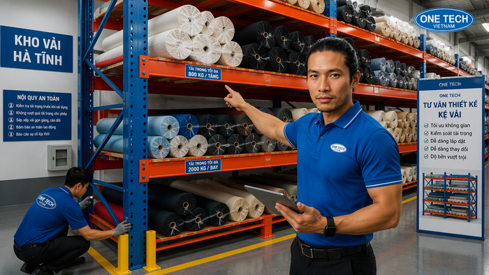 Tư vấn kệ để vải Hà Tĩnh OneTech Group Tư vấn thiết kế kệ để vải Hà Tĩnh bởi Kệ kho hàng Hà Tĩnh trực thuộc OneTech Group